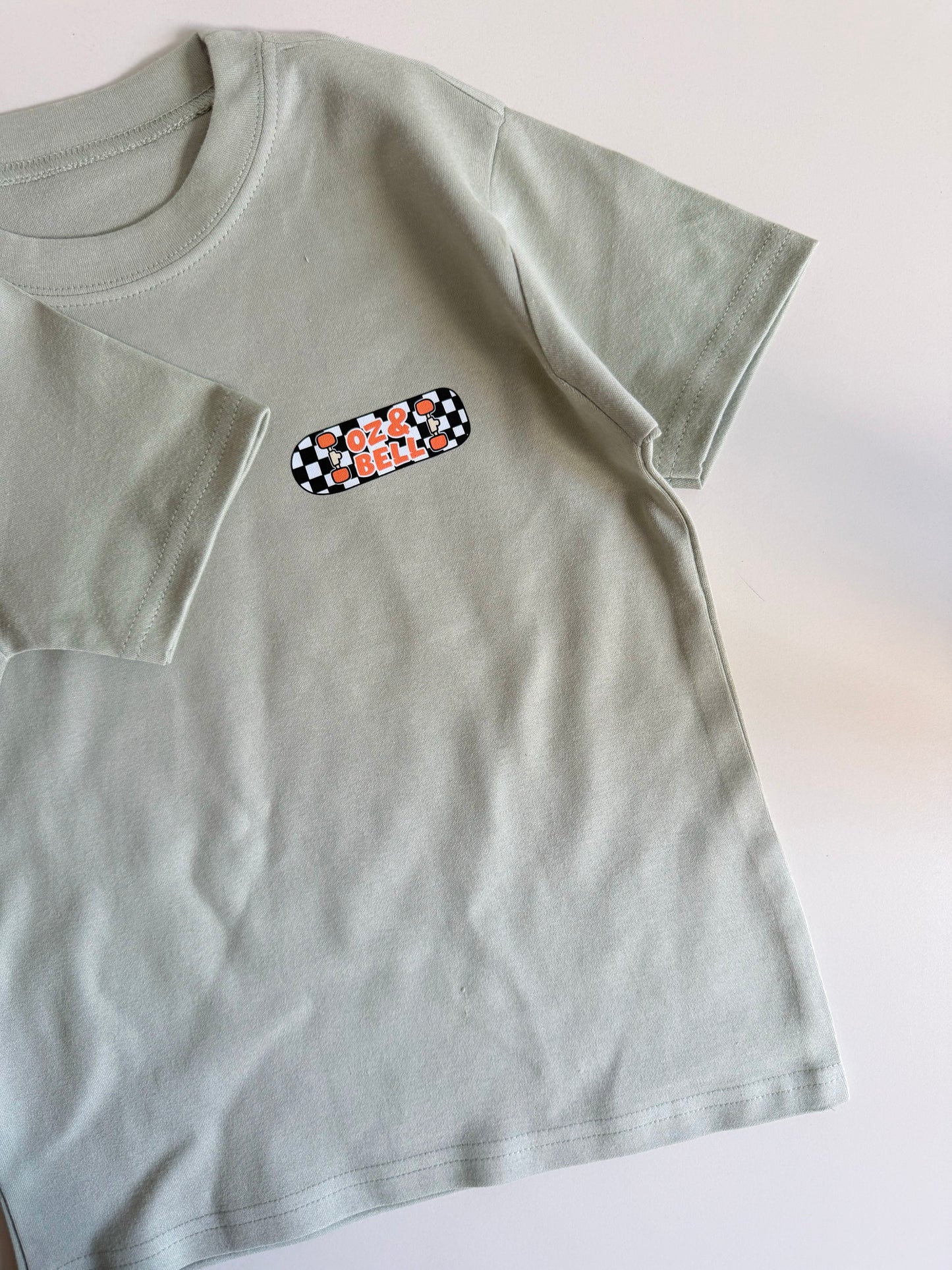 California Cruising Short Sleeve Cotton T-shirt in Summer Sage