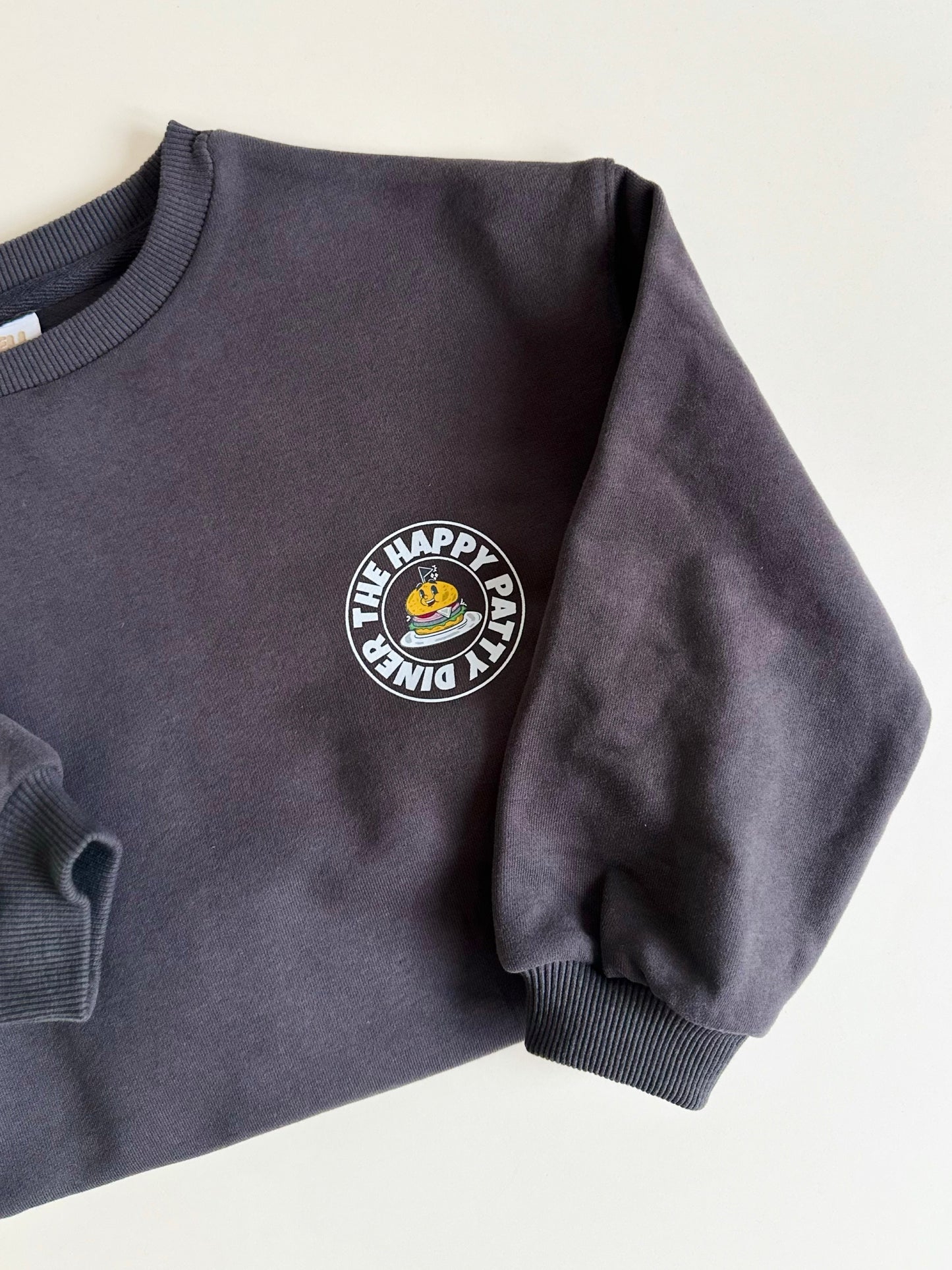 Oz & Bell's Burger Sweatshirt in Charcoal