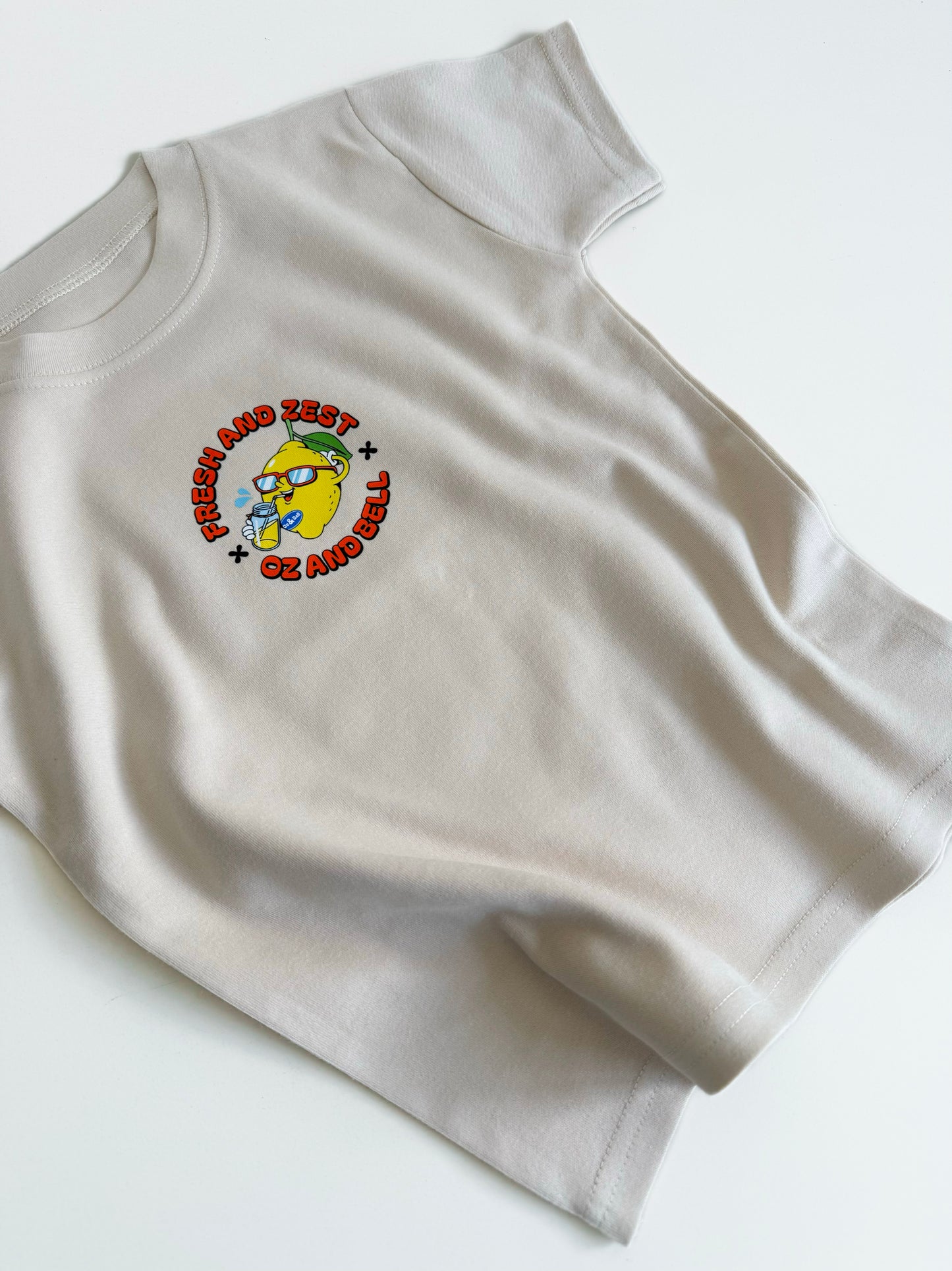 Fresh & Zest Short Sleeve Cotton T-shirt in Natural