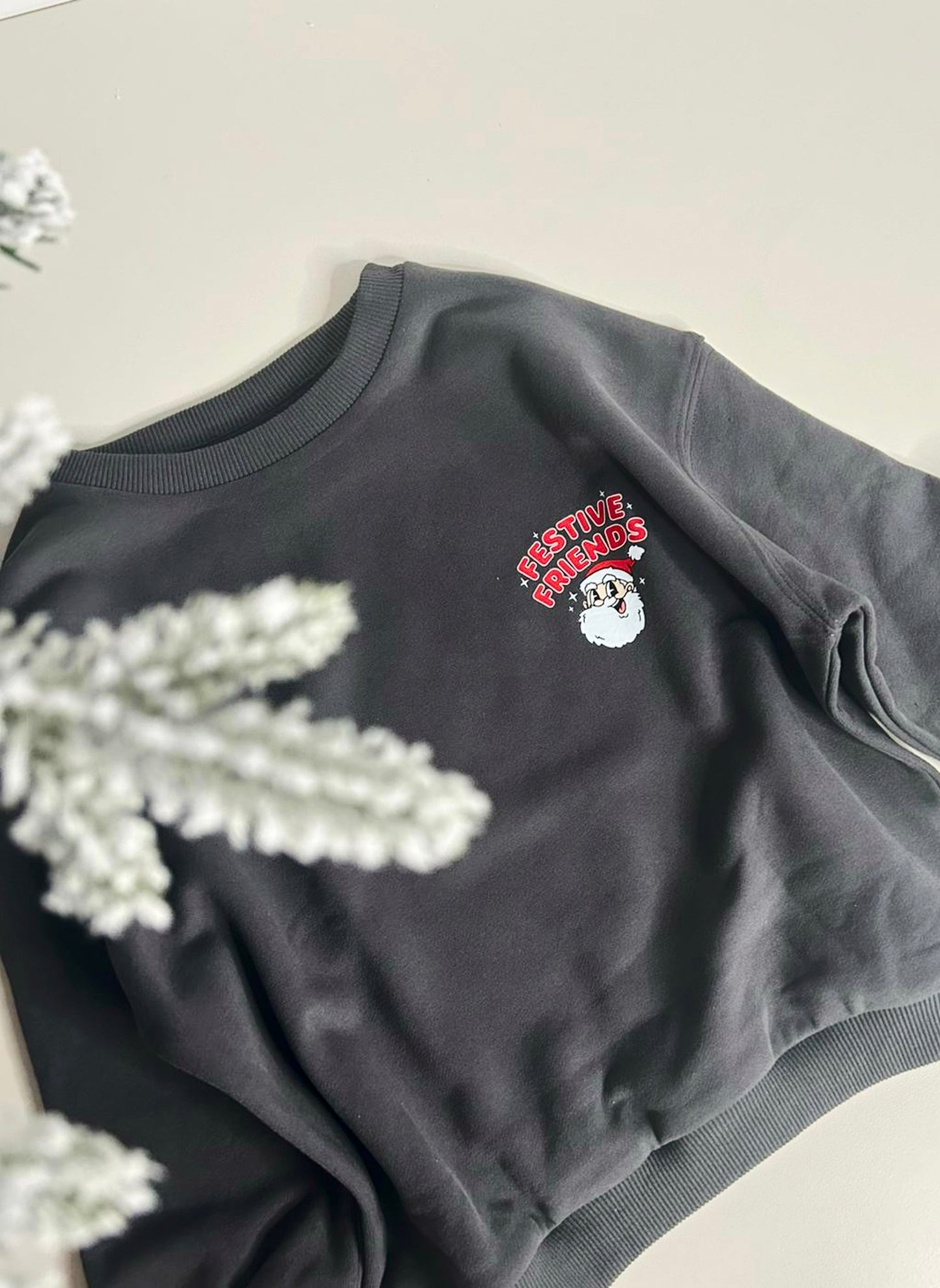 Festive Friends Sweatshirt in Charcoal