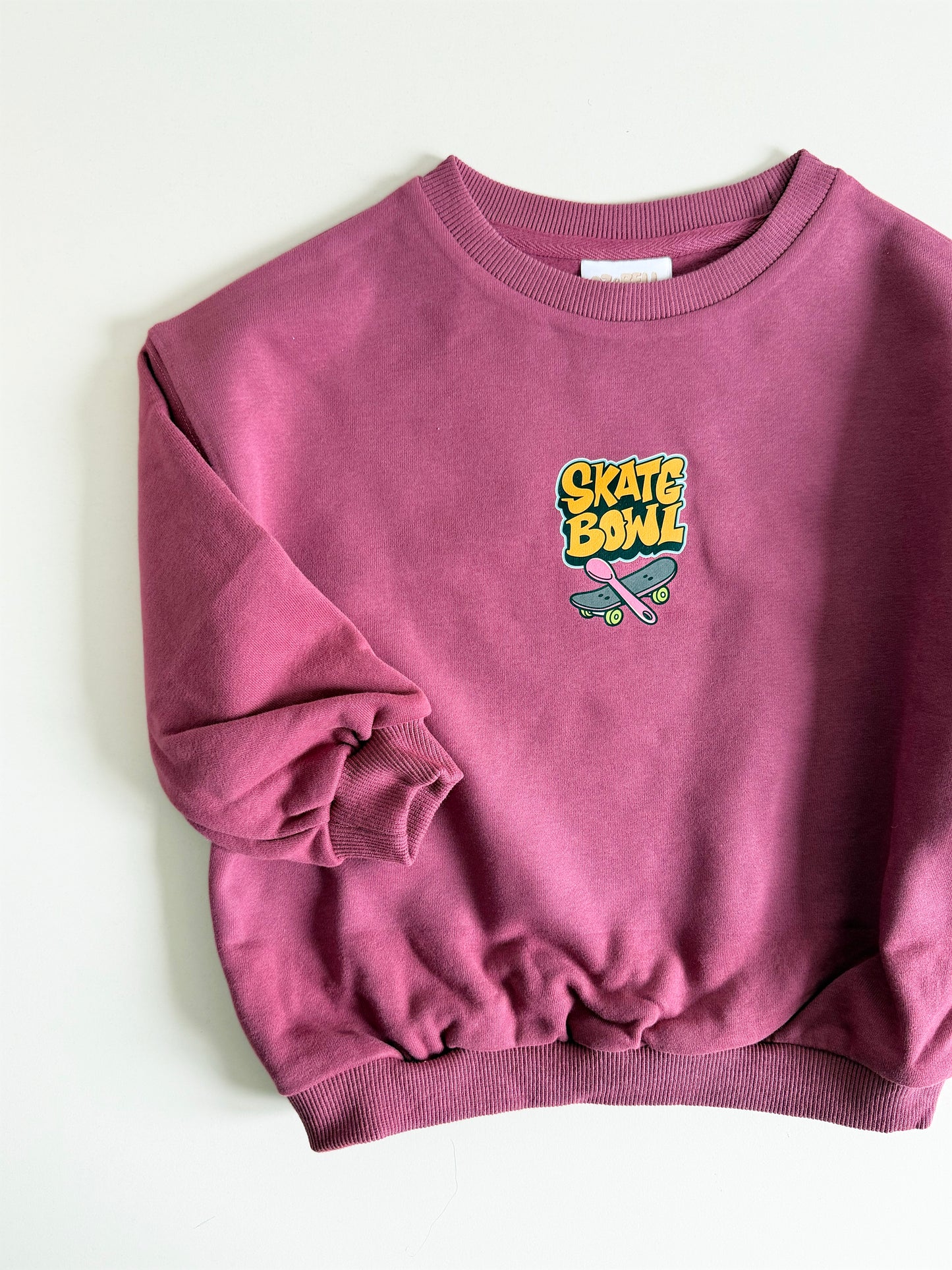 Skate Bowl Sweatshirt in Cranberry