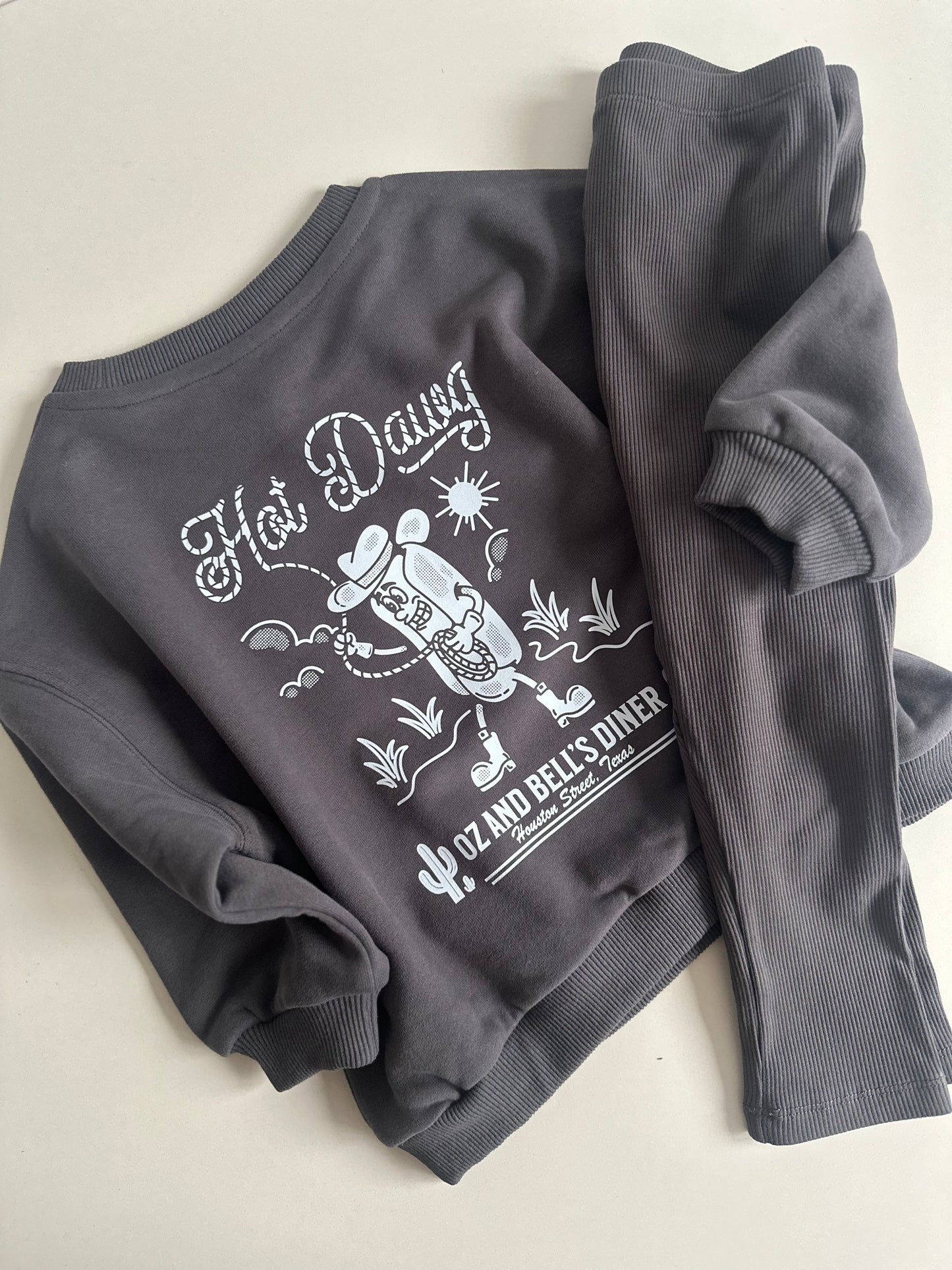 Hot Dawg Sweatshirt in Charcoal