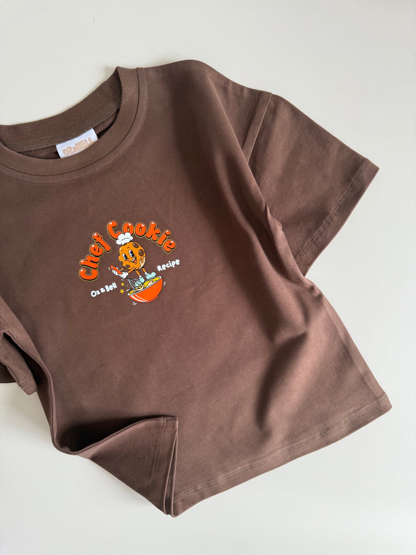 Chef Cookie: Banana Bread Short Sleeve Cotton T-shirt in Chocolate Chip