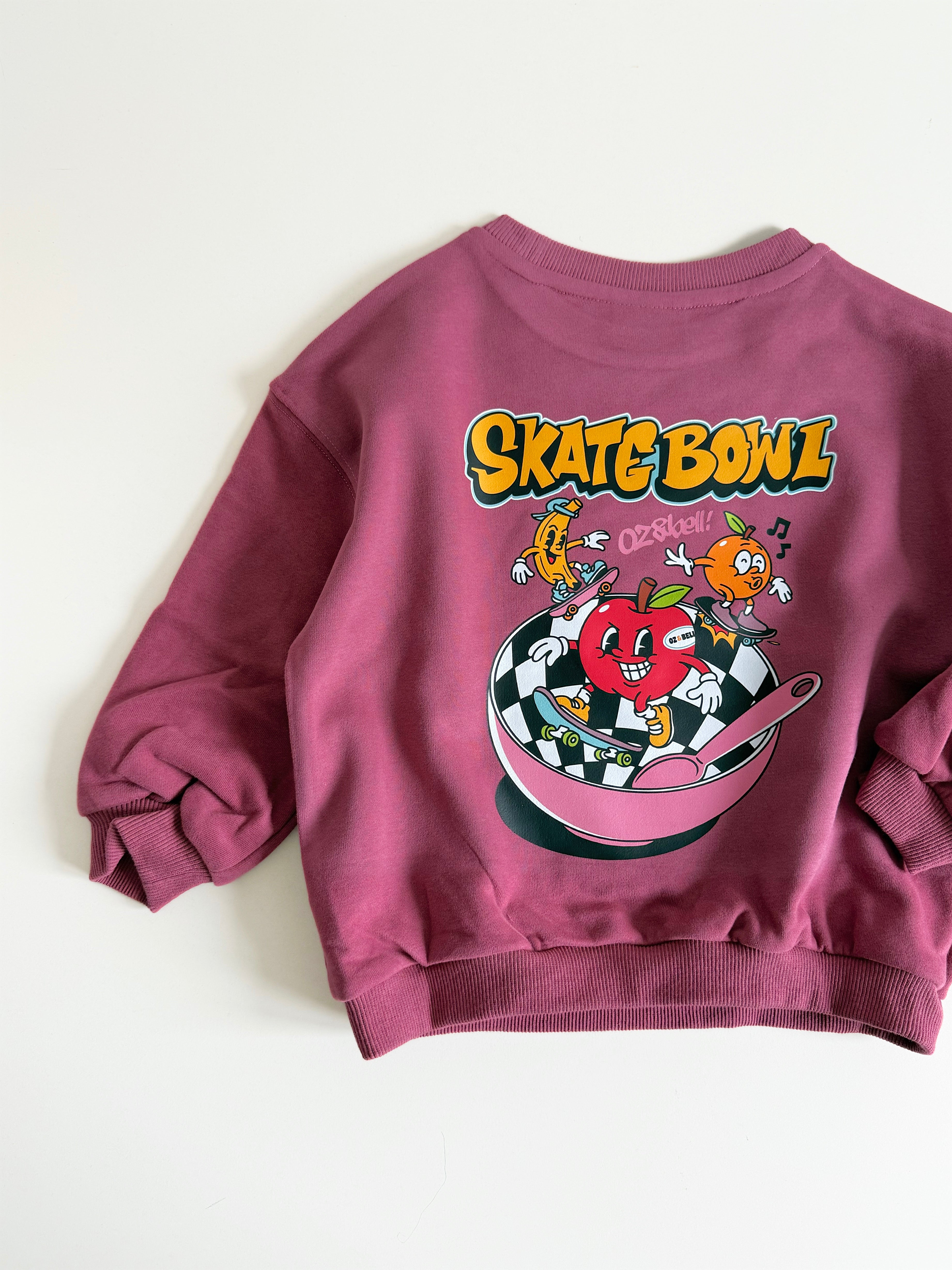 Skate Bowl Sweatshirt in Cranberry