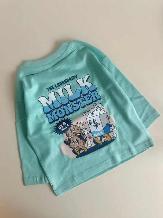 Milk Monster Long Sleeve T-shirt Blue