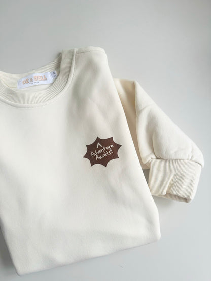 Adventure awaits Buttercream Sweatshirt