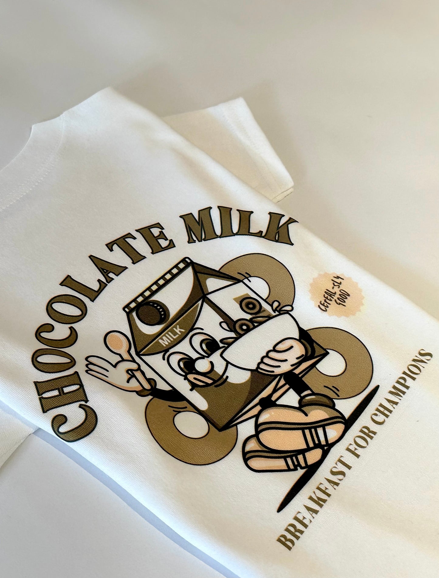 Chocolate Milk Short Sleeve White T-shirt