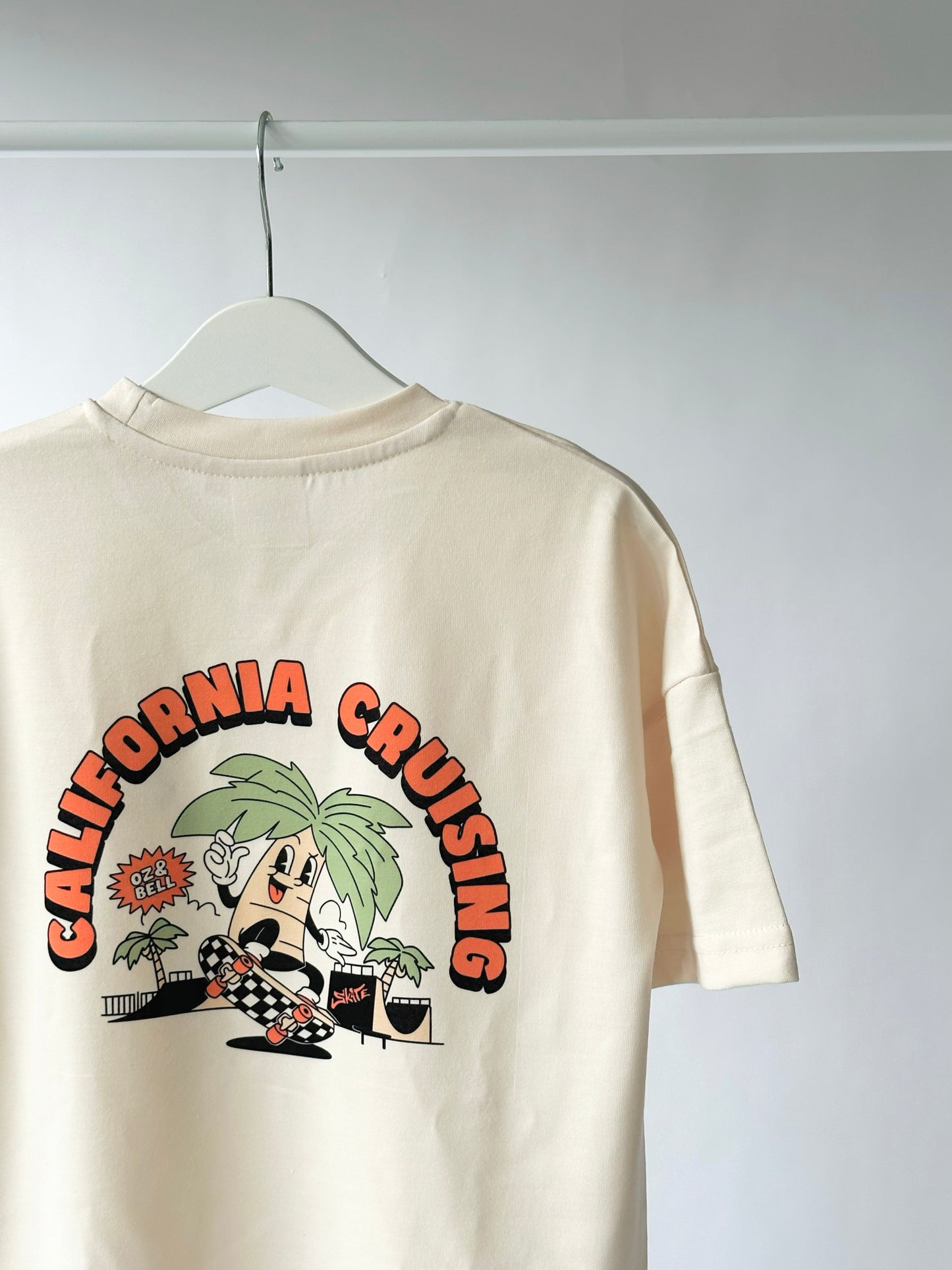 California Cruising Dropped Sleeve T-shirt In Sand