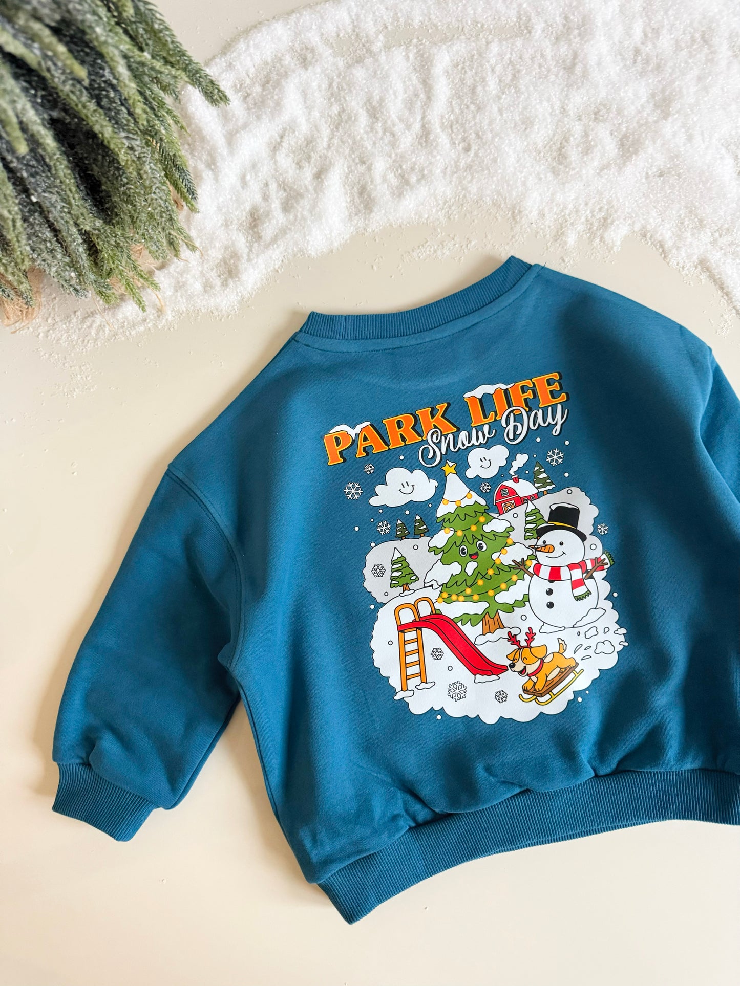 Park Life: Snow Day Sweatshirt in Jewel