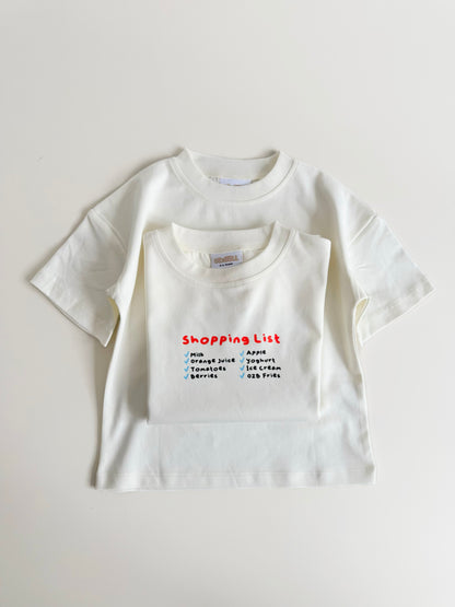 Shopping List Short Sleeve 100% Cotton T-shirt