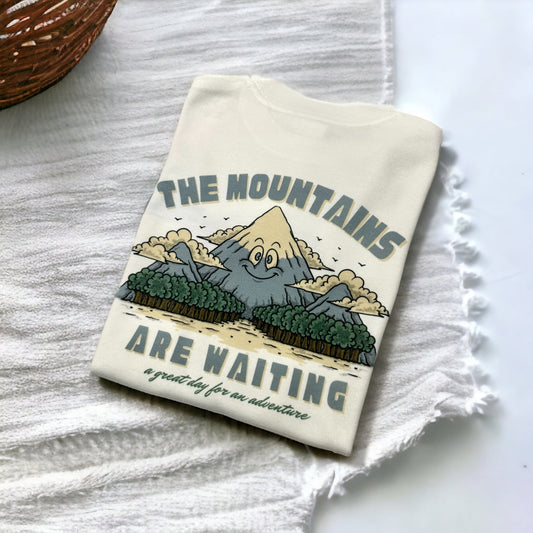 The Mountains Are Waiting White Short Sleeve T-shirt