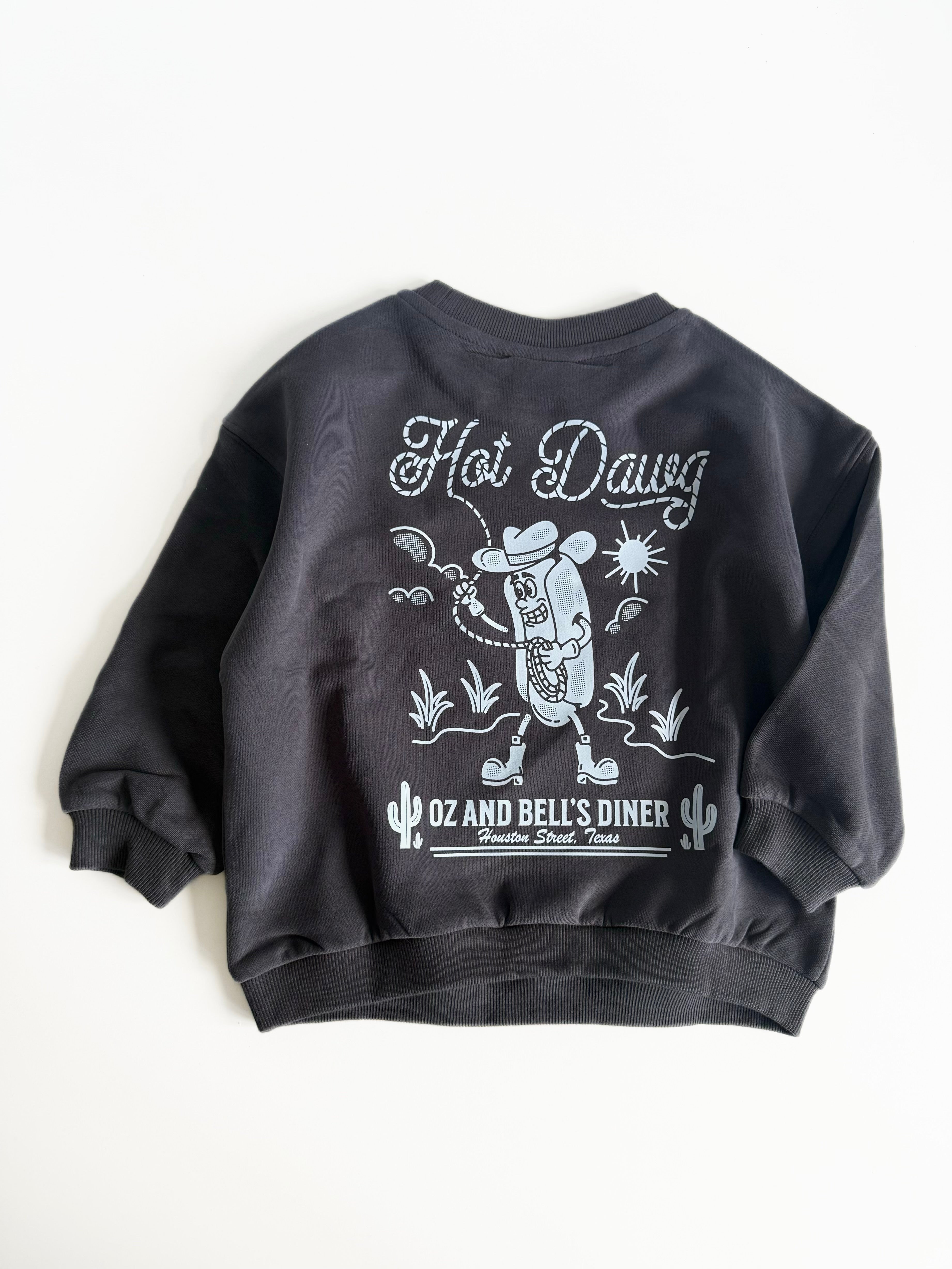 Hot Dawg Sweatshirt in Charcoal