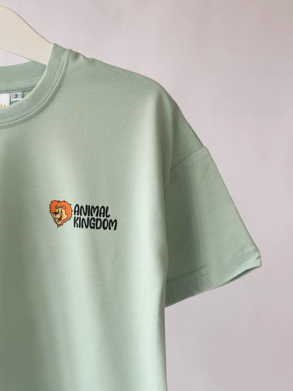 Animal Kingdom Dropped Sleeve T-shirt In Pistachio