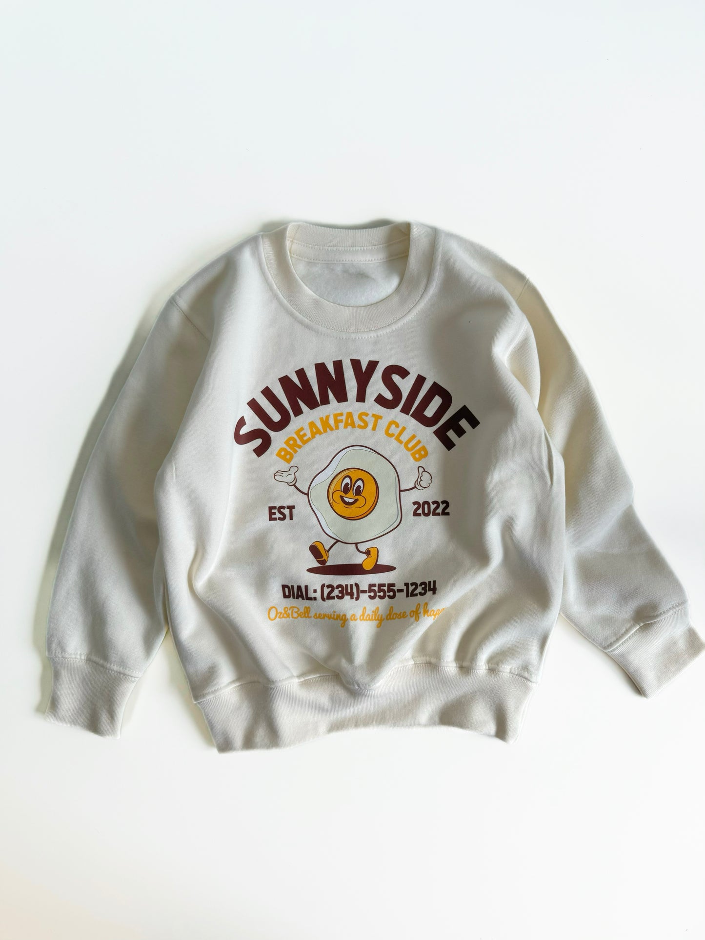Sunnyside Breakfast Club sweatshirt in Cream