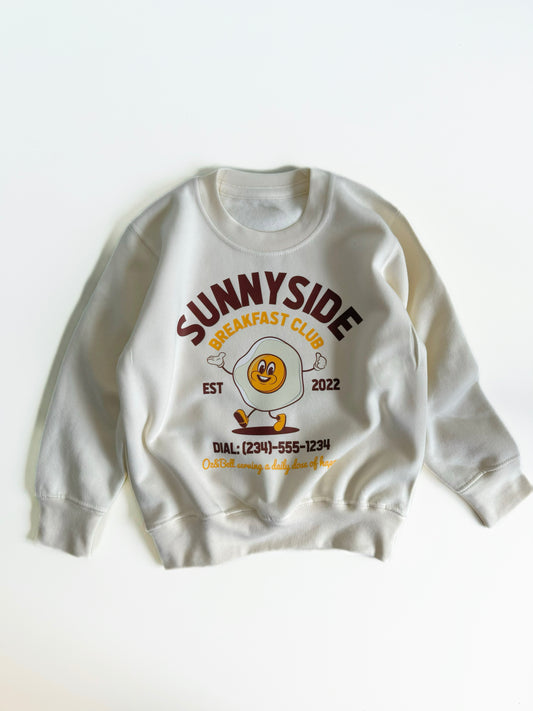 Sunnyside Breakfast Club sweatshirt in Cream