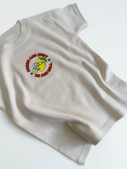 Fresh & Zest Short Sleeve Cotton T-shirt in Natural