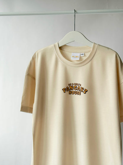 Pancake House Sand Dropped Sleeve T-shirt