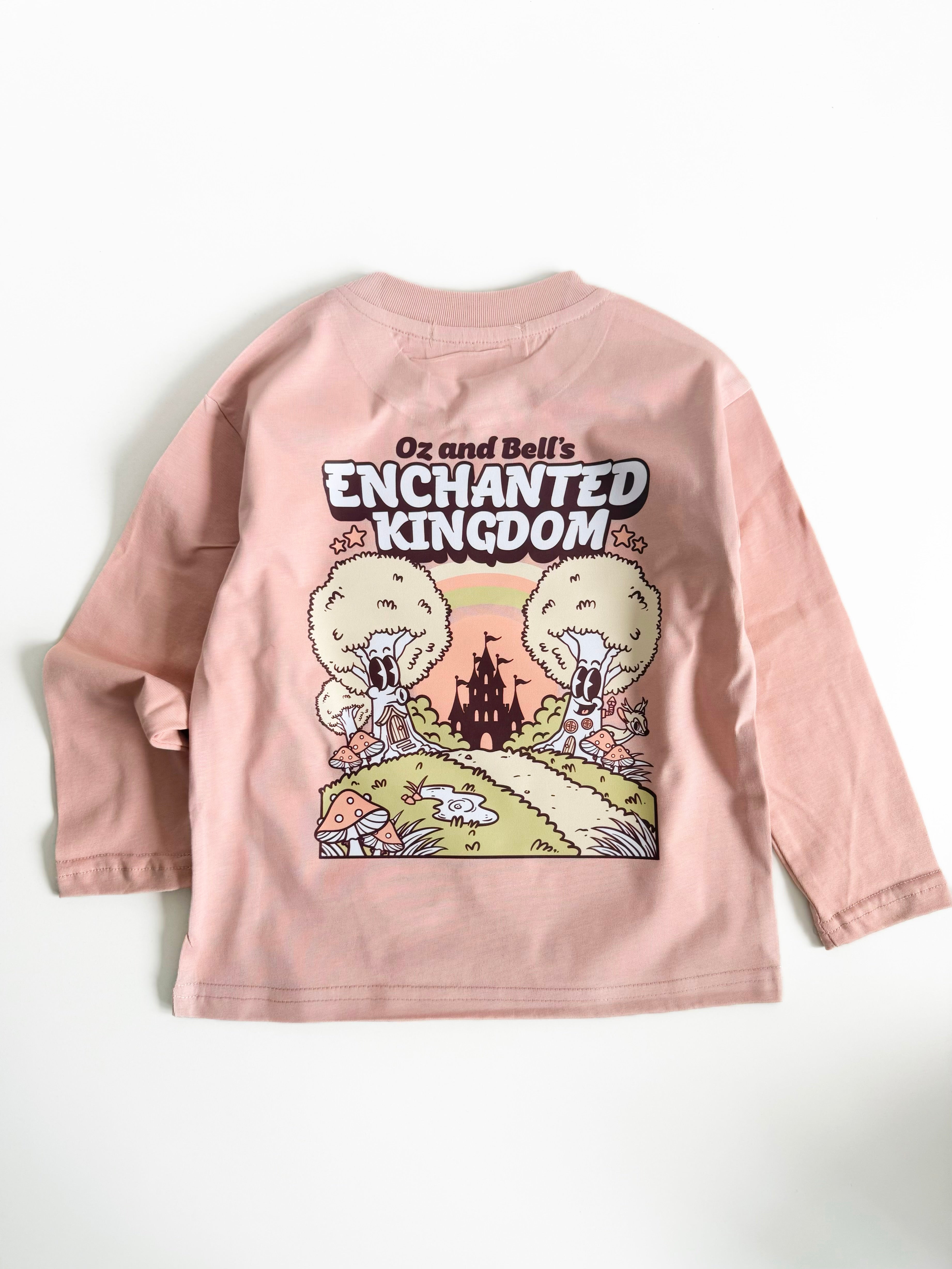 Enchanted Kingdom Long Sleeve T-shirt In Rose