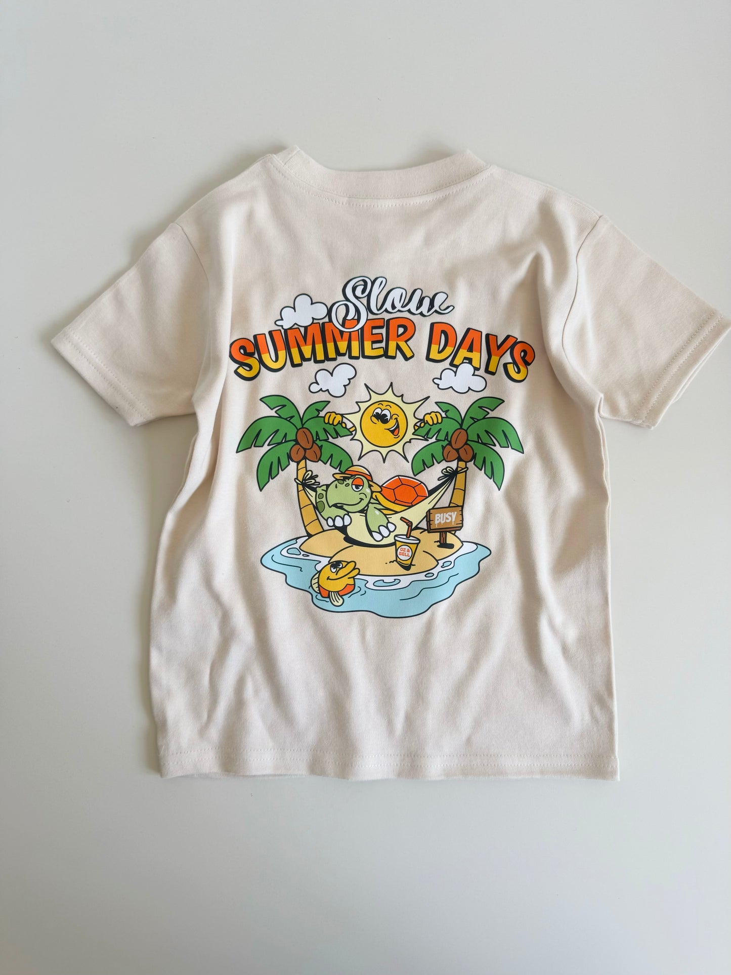 Slow Summer Days T-shirt in Neutral, 100% Cotton