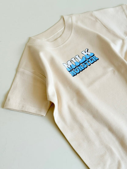 Milk Monster Short Sleeve 100% Cotton T-shirt in neutral