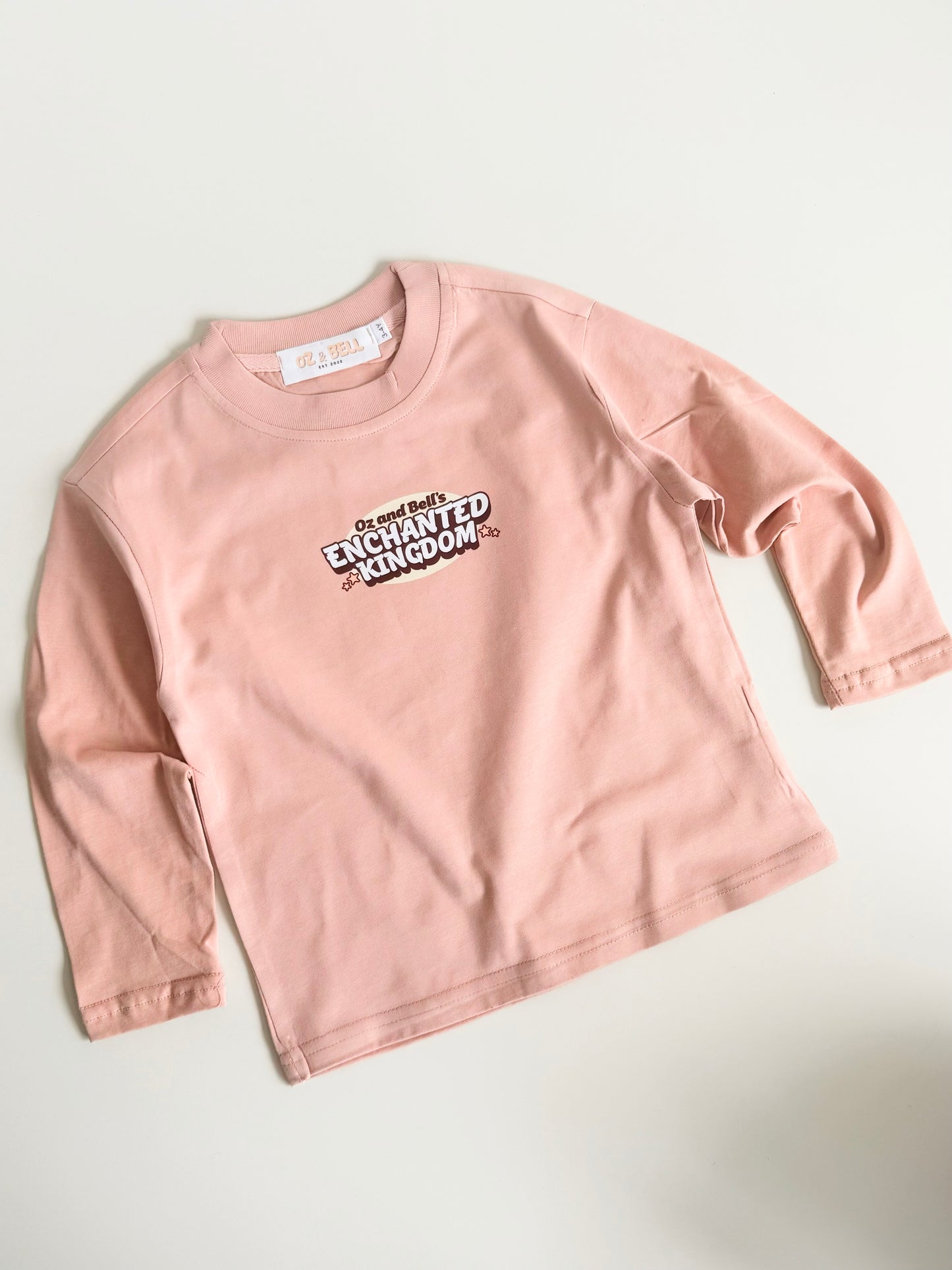 Enchanted Kingdom Long Sleeve T-shirt In Rose