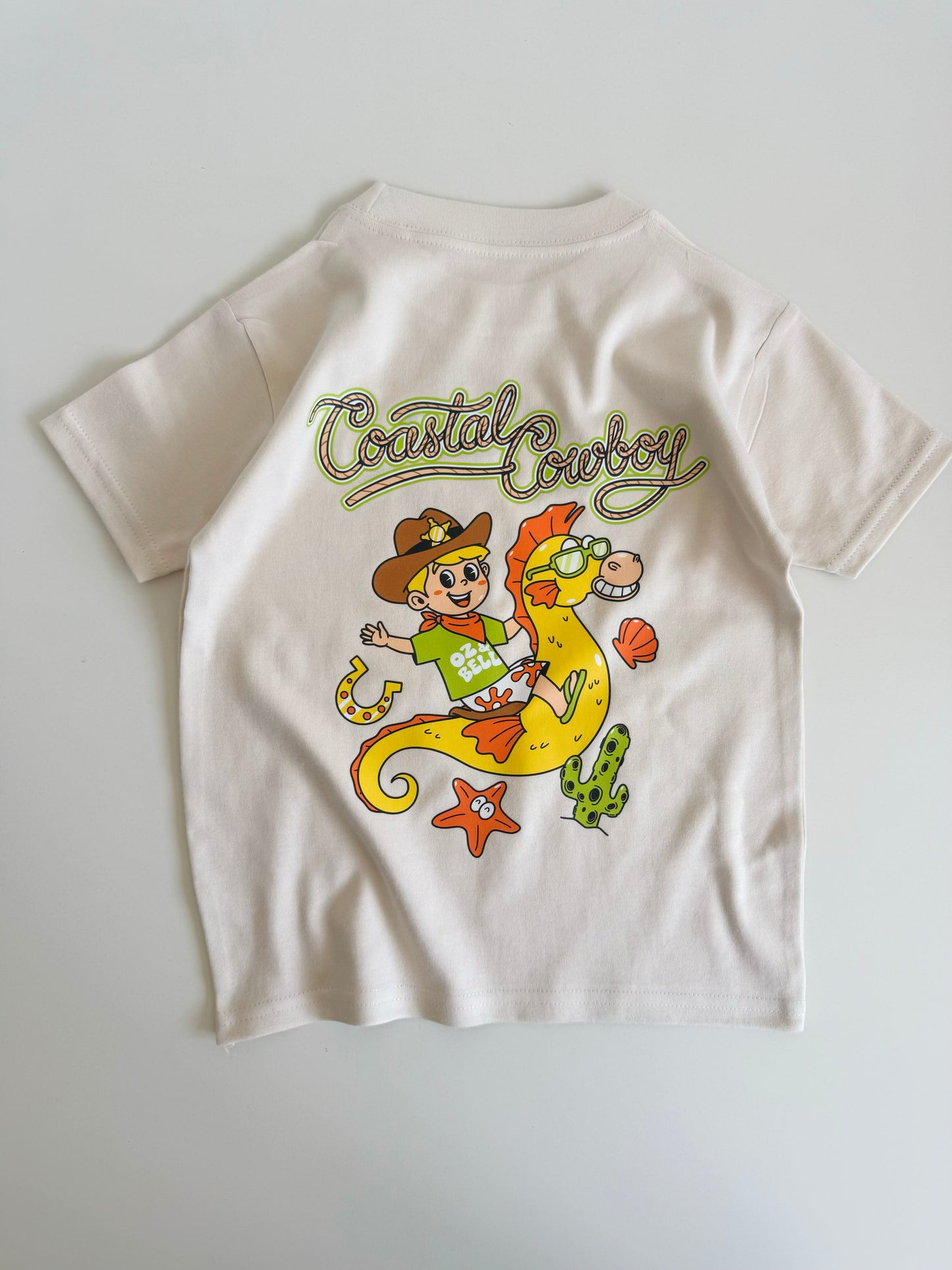 Costal Cowboy Short Sleeve T-shirt In Neutral, 100% Cotton
