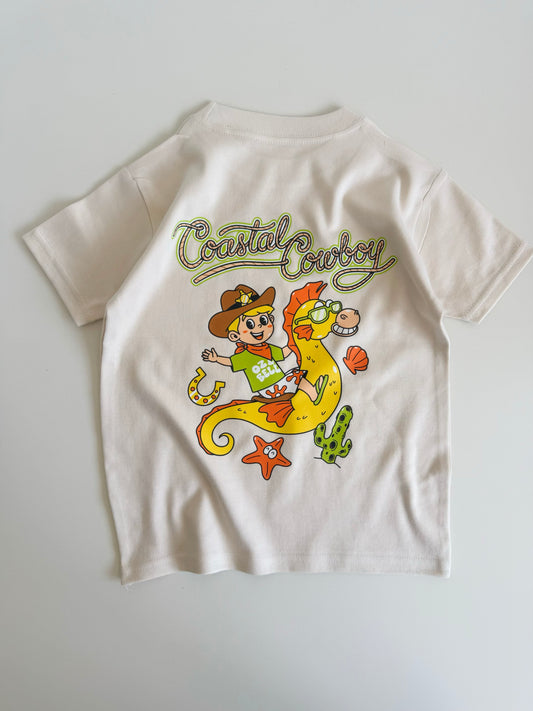 Costal Cowboy Short Sleeve T-shirt In Neutral, 100% Cotton