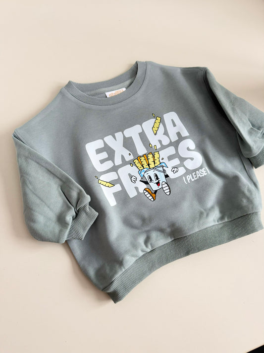 Extra Fries Sweatshirt in Mist