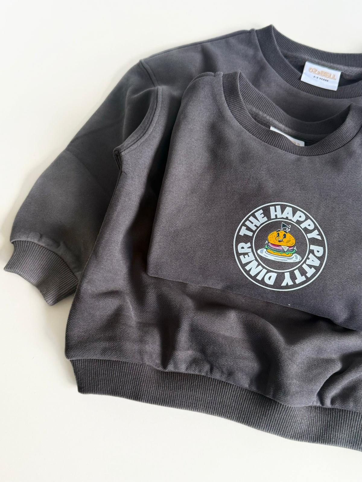 Oz & Bell's Burger Sweatshirt in Charcoal
