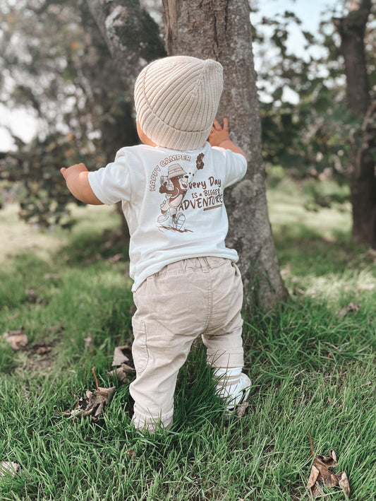 O&B x RAFE: Adventure Awaits White Short Sleeve T-shirt