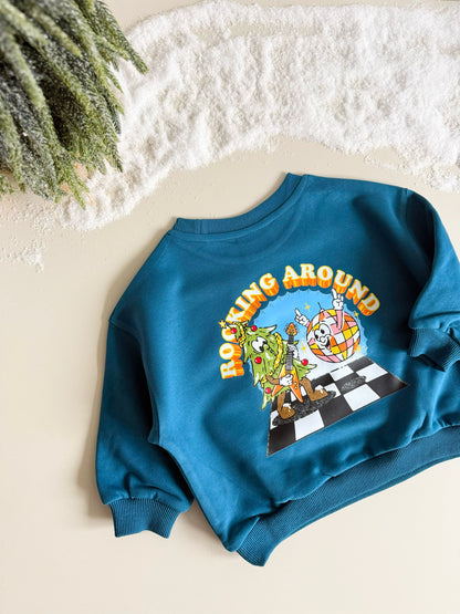 Rocking Around Sweatshirt in Jewel