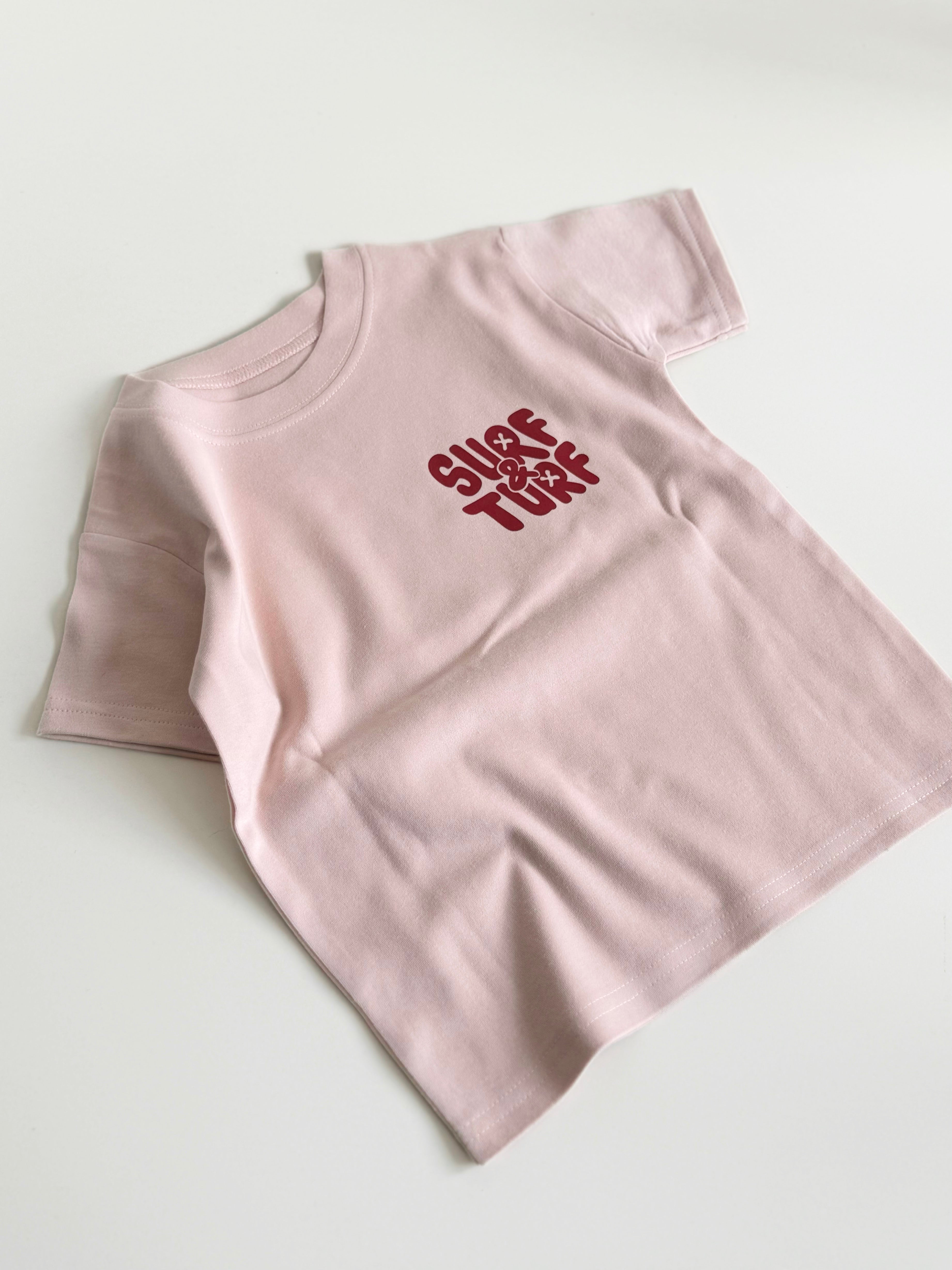 Surf & Turf 100% Cotton Short Sleeve T-shirt in Blush – OZ & BELL