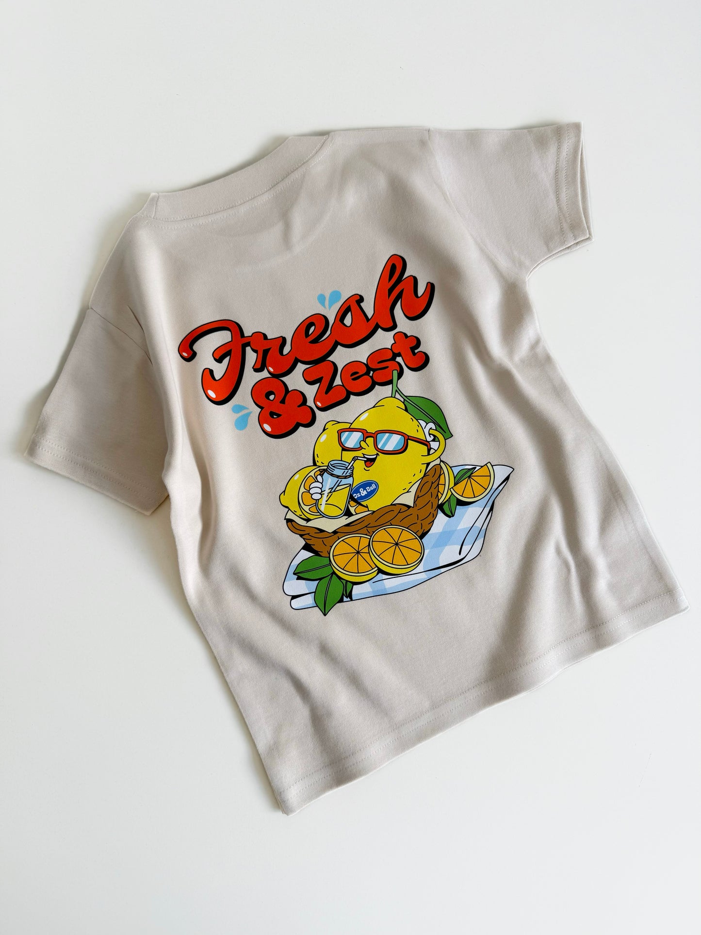 Fresh & Zest Short Sleeve Cotton T-shirt in Natural